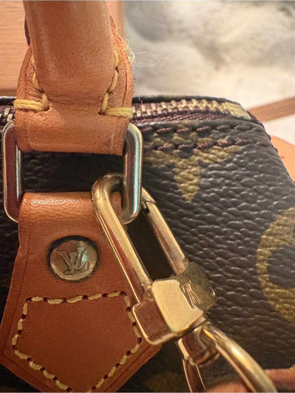 Louis Vuitton Brown and Tan Monogram Nano Bag - Picture 15 of 16